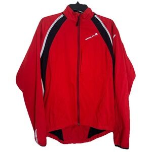 Men's ENDURA E3053 Convert Softshell Red Reflective Cycling‎ Jacket Size Large